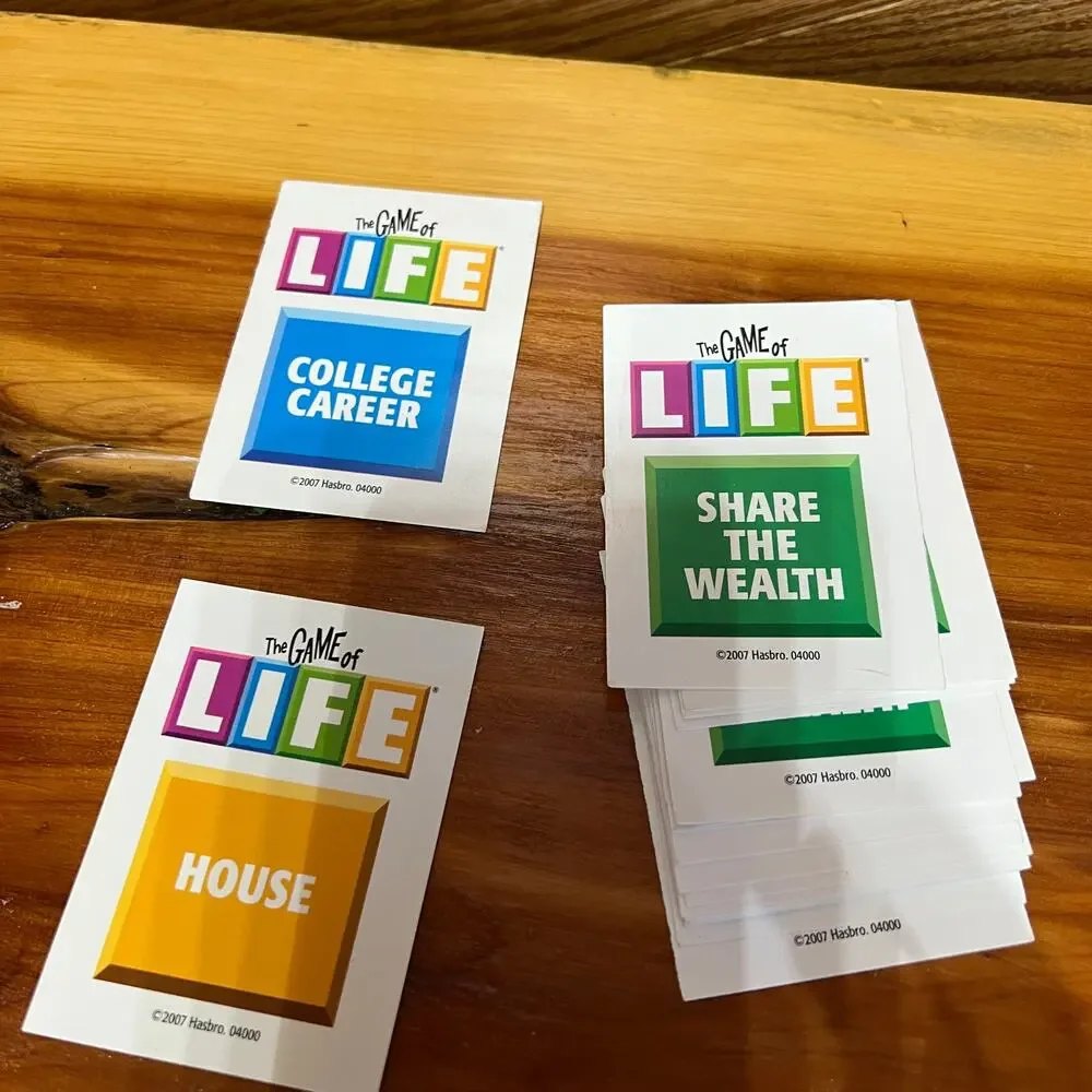 Vintage Lot Life Game Pieces‎ Money Share The Wealth Hasbro 2007 NO BOARD